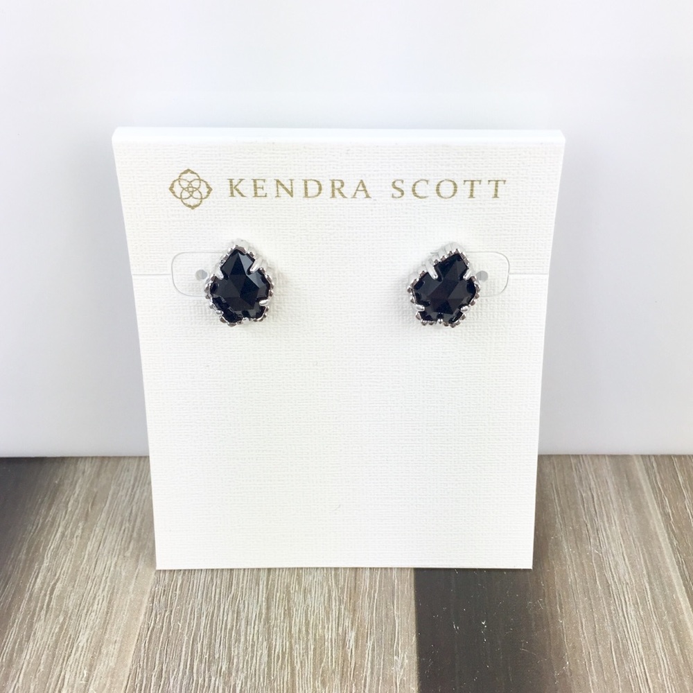 Kendra Scott Tessa black silver earrings